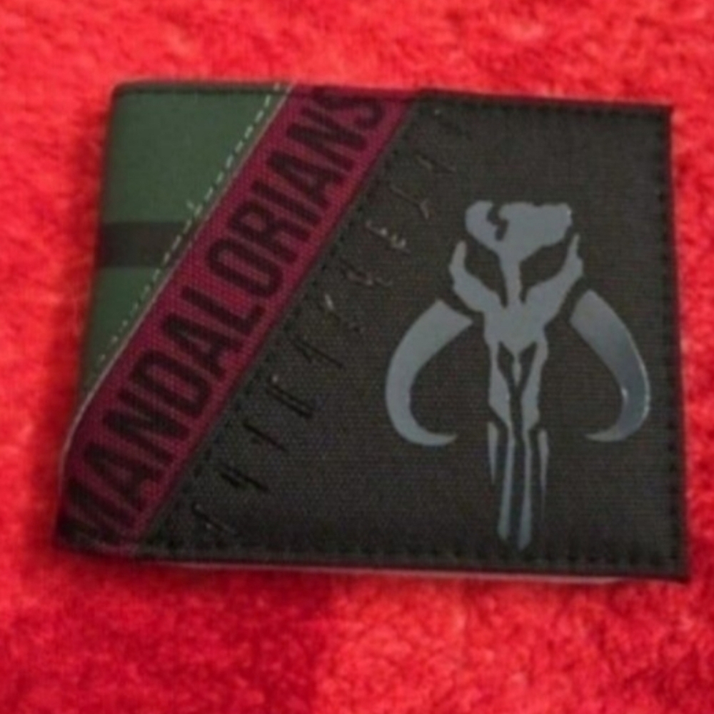 New Star Wars Bounty Hunter Mandalorian Mens Leather Wallet